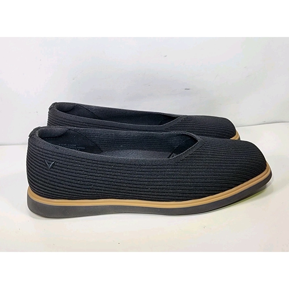 VIVAIA Mabel Square Toe All Day Standing Flats Womens 6 Black Comfort‎ Shoes